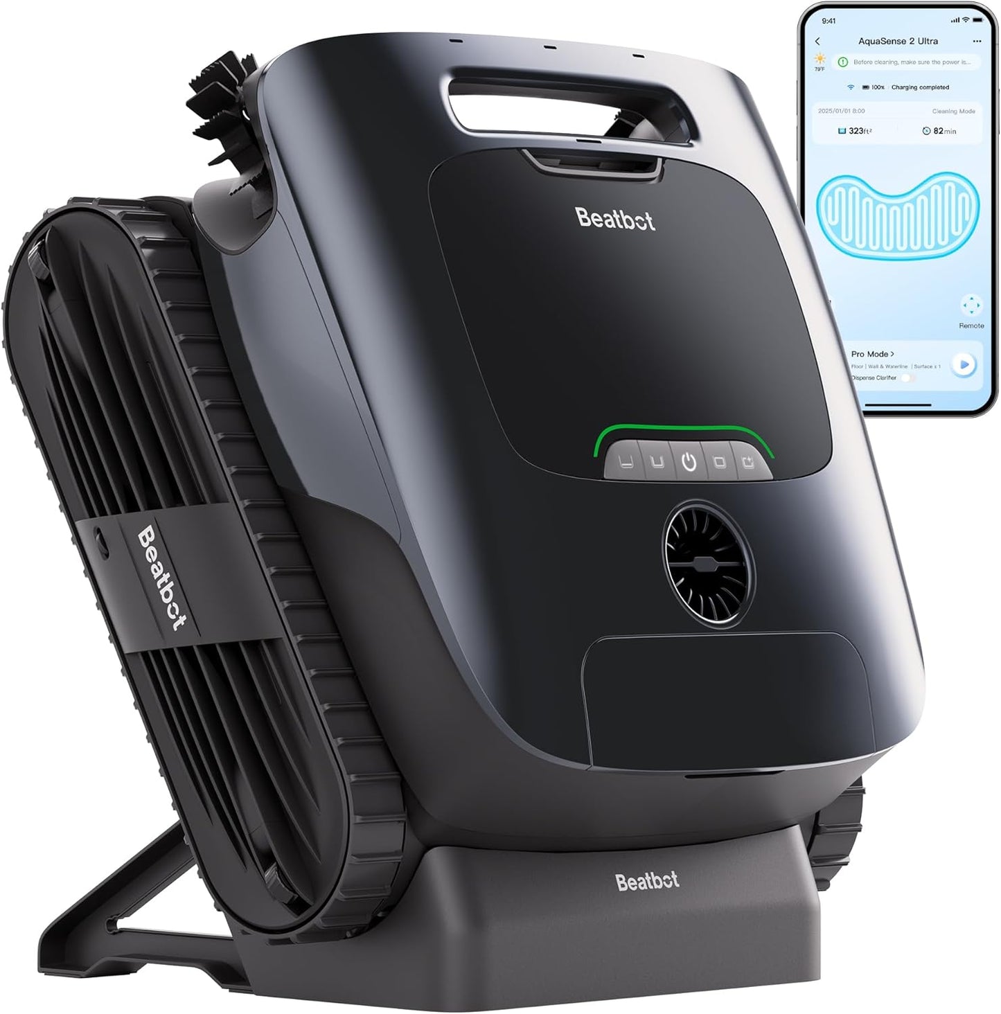 Robotic limpiafondos inalámbrico, Mapeo HybridSense AI, Limpieza Completa 5 en 1