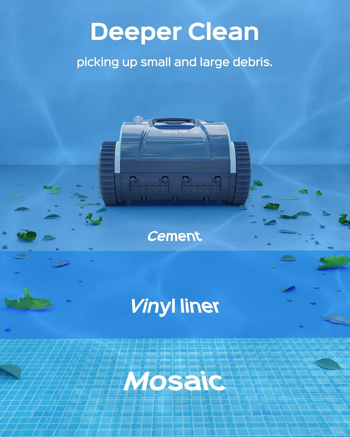 Robot Limpiafondos Piscina y Paredes para Aspirador Piscinas de hasta 120m²