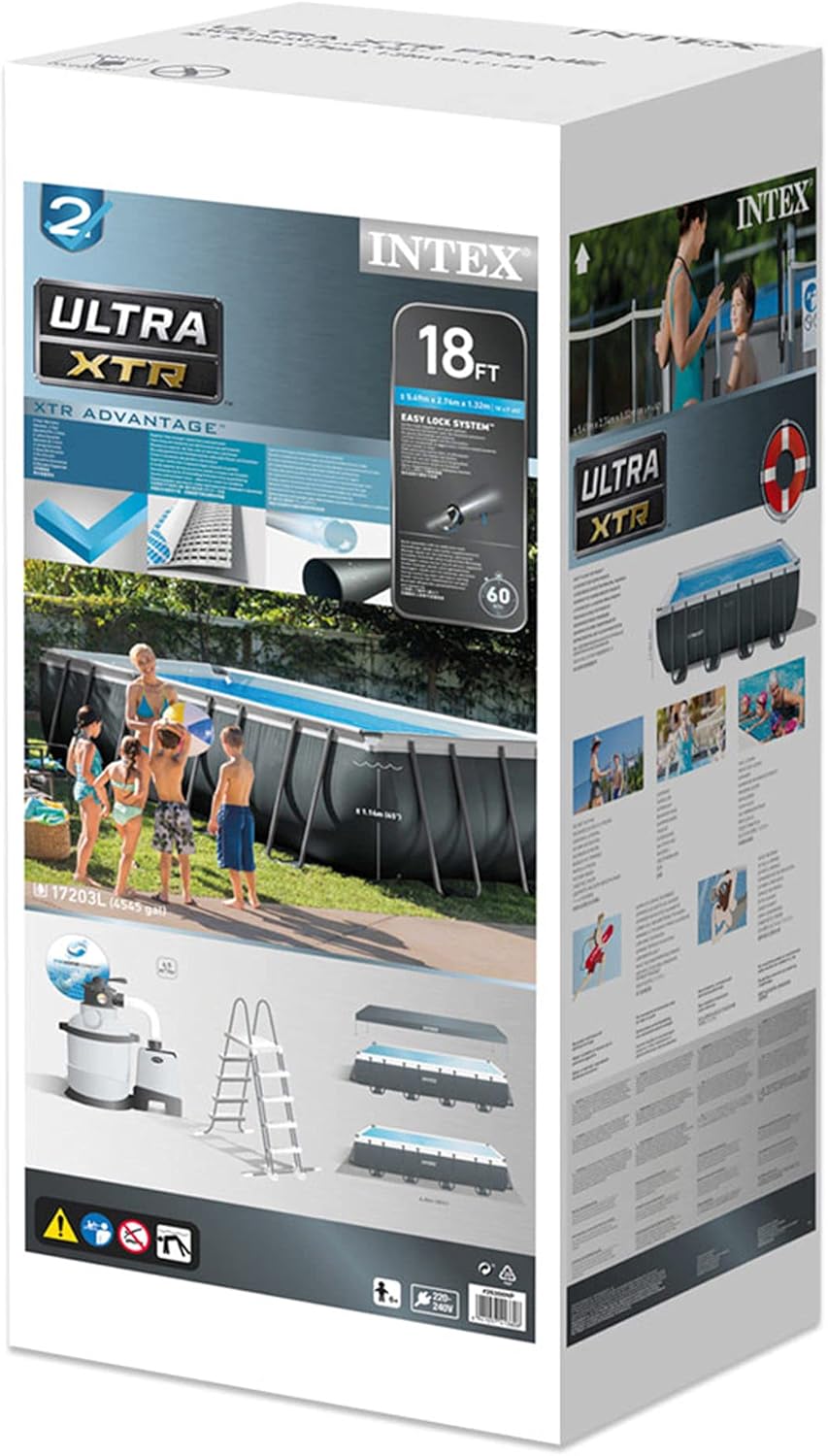 Piscina Desmontable Rectangular Ultra XTR Frame 549x274x132 + depuradora